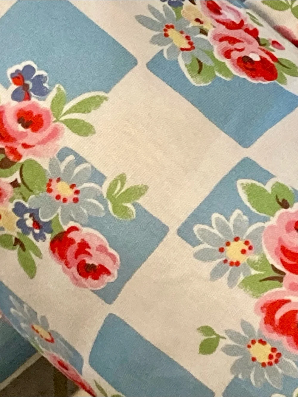 NWT Cath Kidston pair of bolster pillows- checked pattern
